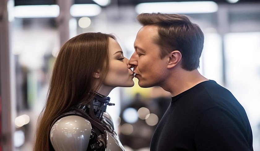 Elon Musk marié à un robot humanoïde ?